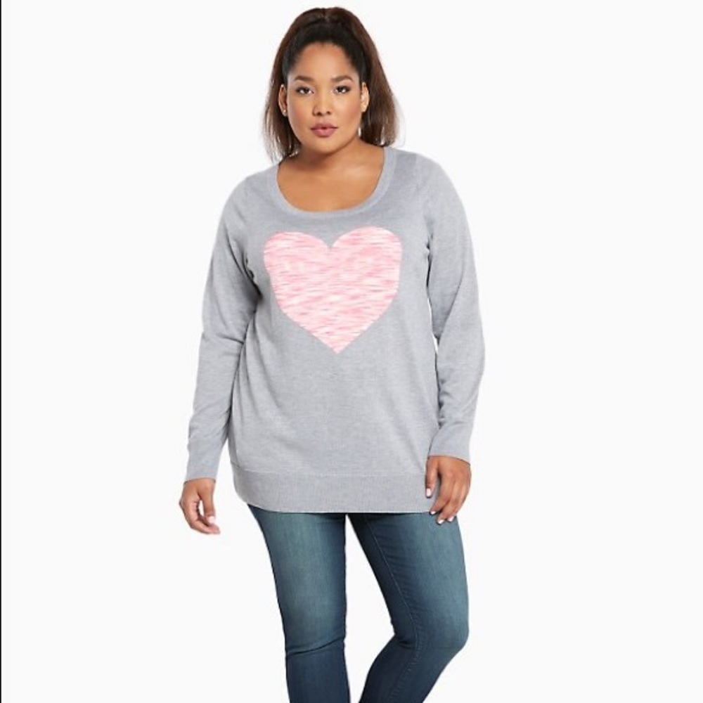 Torrid Heart Drop Shoulder Sweatshirt